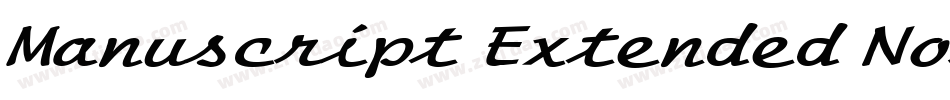 Manuscript Extended Normal字体转换